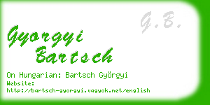gyorgyi bartsch business card
